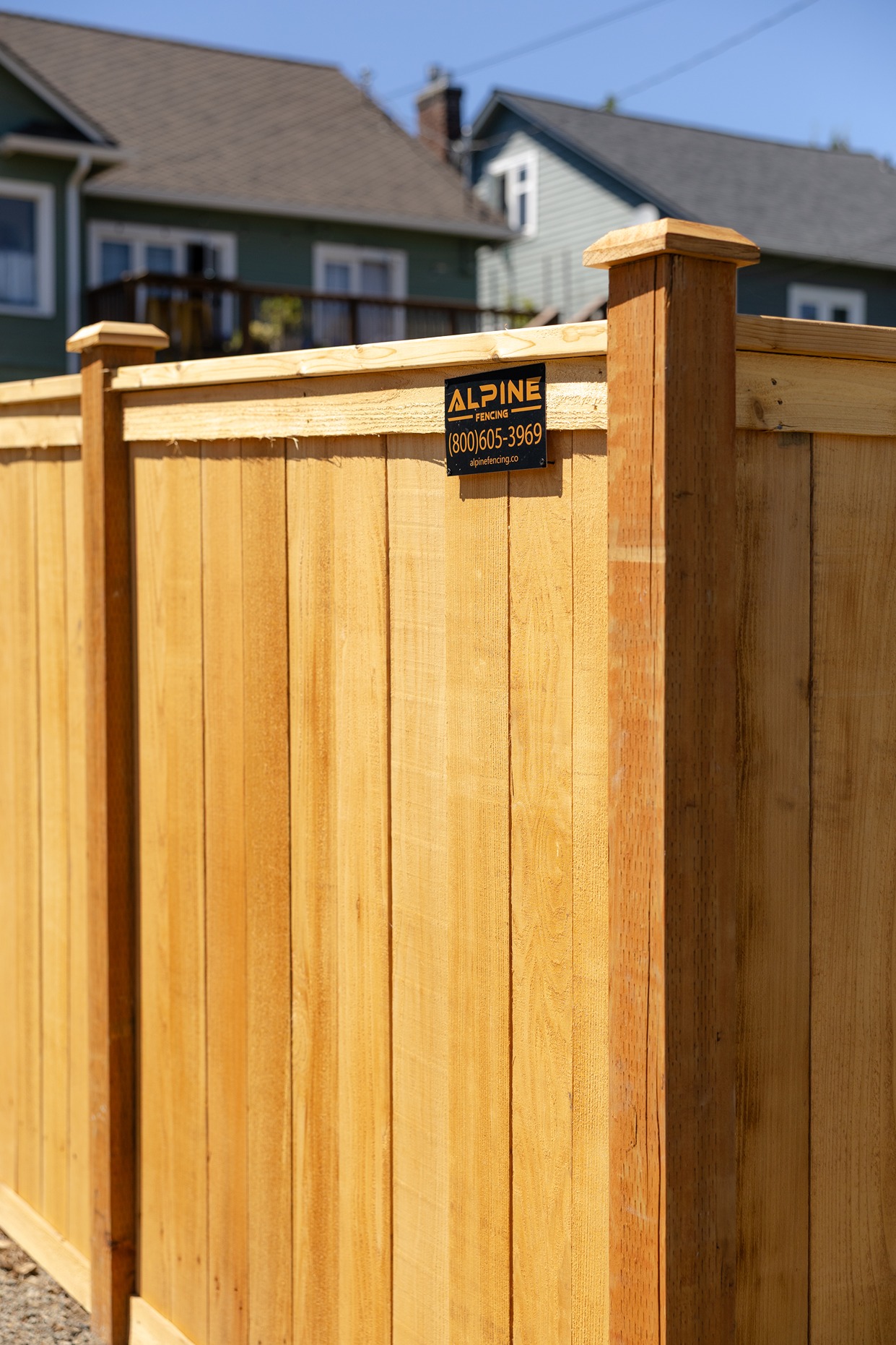 Clear Cedar Full Panel Privacy Fence Everett WA